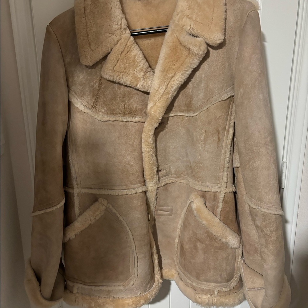 Men's Tan Shearling Jacket